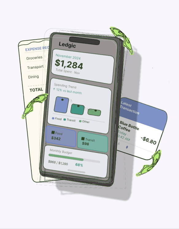 Screenshot of Ledgic Homepage